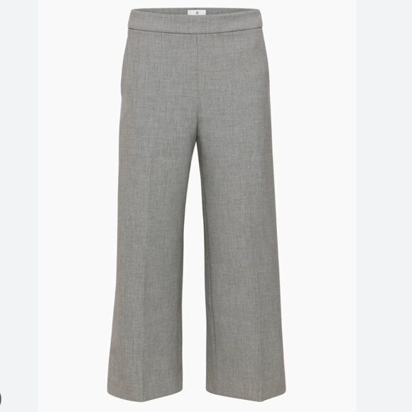 Aritzia Babaton Overtake Pants Relaxed Softly Structured Wide Leg Grey Size 4 - Picture 2 of 9